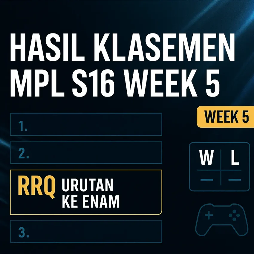 Hasil Klasemen MPL S16 Week 5 RRQ Urutan Ke Enam